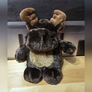 Plush Moose Toy with Antlers Wishpets